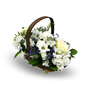 New Lilac and White Basket