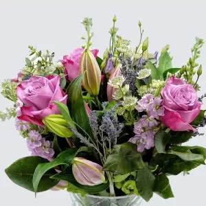 Witley White And Purple Bouquet