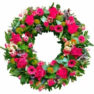 Pink Funeral Wreath