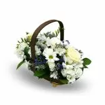 New Lilac and White Basket
