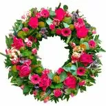 Pink Funeral Wreath