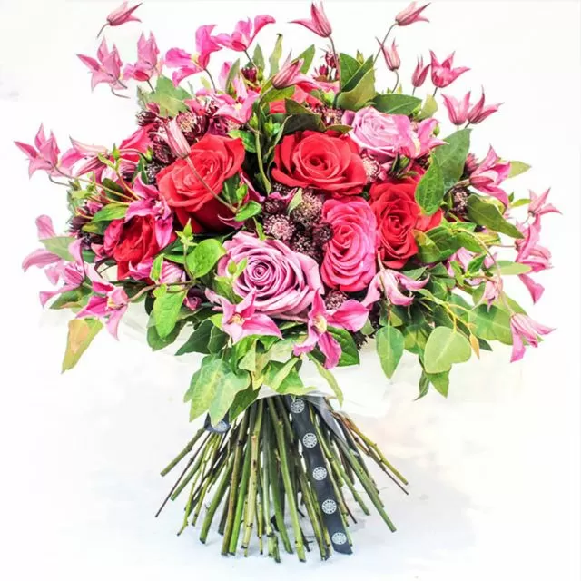 Clematis and Rose Bouquet