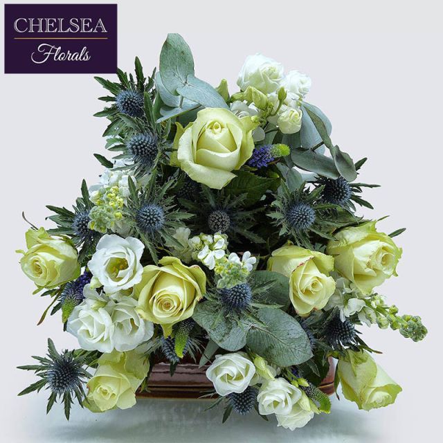 Shere White And Blue Bouquet