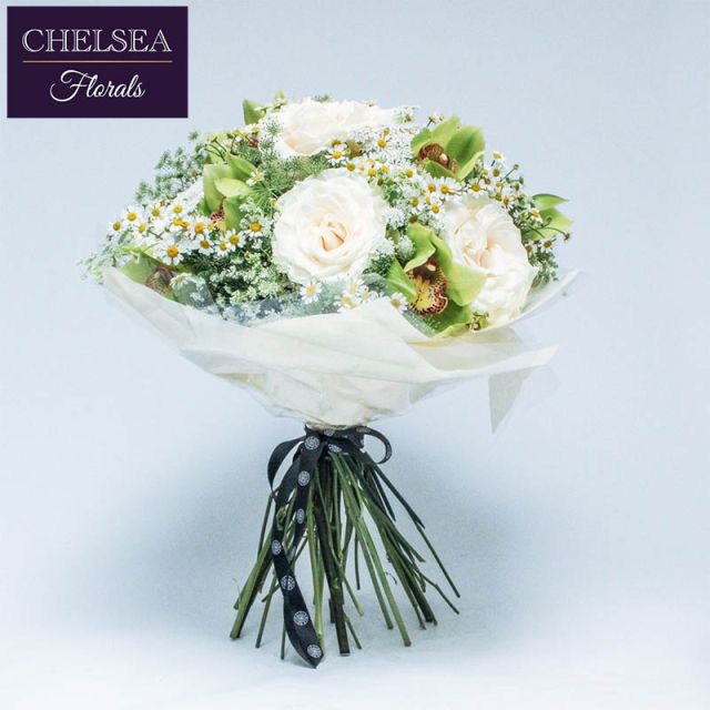 White Avalanche Rose Bouquet